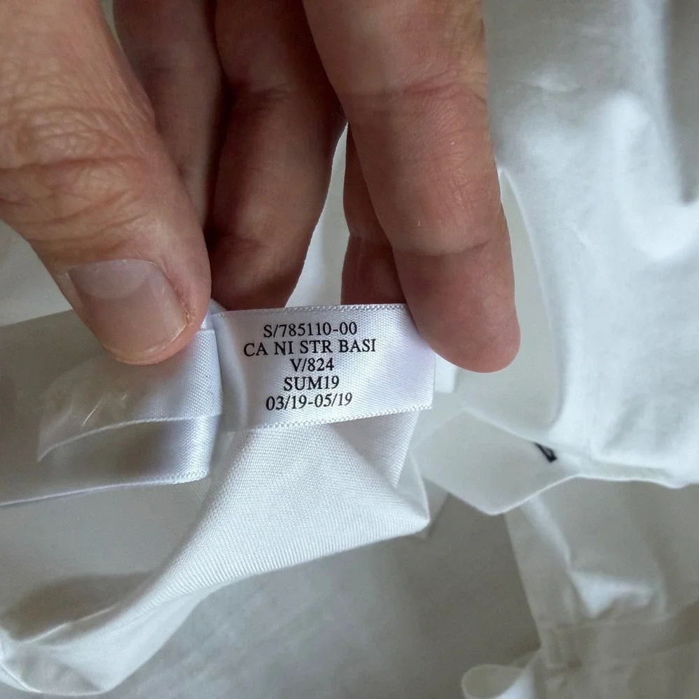 Banana Republic XL White Non-Iron Cotton Standard Fit Dress Shirt